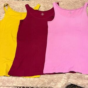 LOFT 3 basic cotton tank tops medium